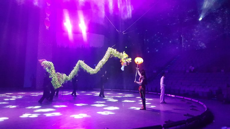 Acrobatics show in Harbin, China