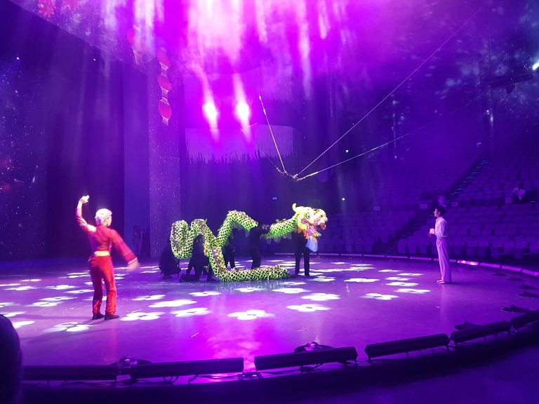 Acrobatics show in Harbin, China