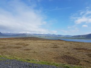 Dyrhólaey - view of Mýrdalsjökull glacier