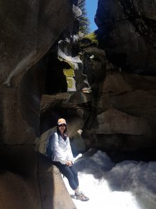 Inside the Grottos ice cave - there is plenty of light