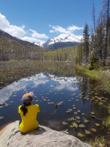 My solitude "candid" at Cub Lake, Rocky Mountain National Park