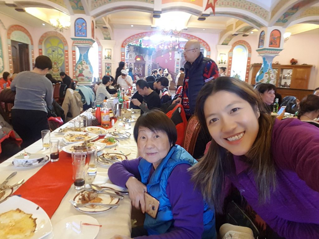 Filling our bellies at Volga Manor, Harbin, China