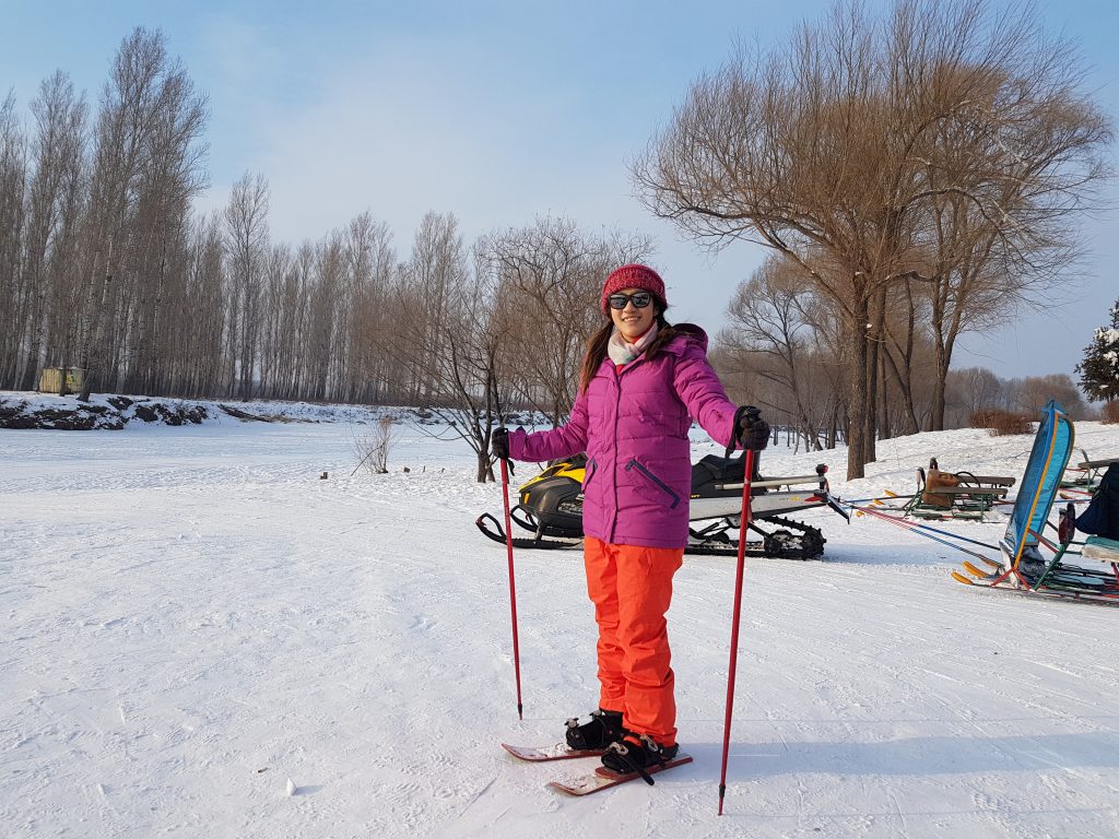 Fake skiing at Russian Volga Manor