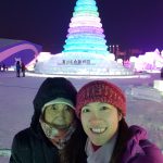 My mom and I at Harbin's Ice Festival