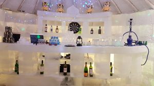 Harbin - ice bar inside hot pot ice house