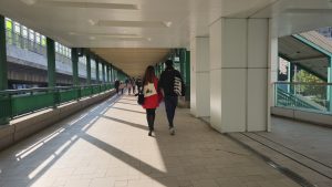 The footbridge outside Maritime Square 2