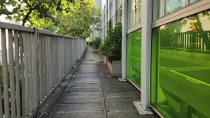 Pedestrian path on the bridge