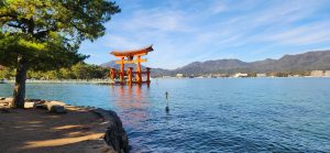The floating Torii Gate of Itsukushima Shrine